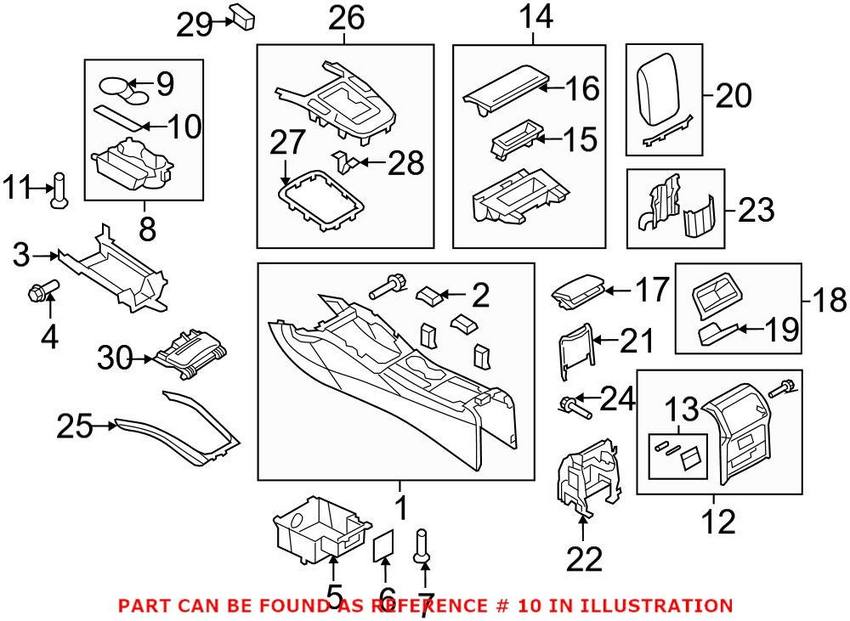 Audi Console Mat 8K08633284PK